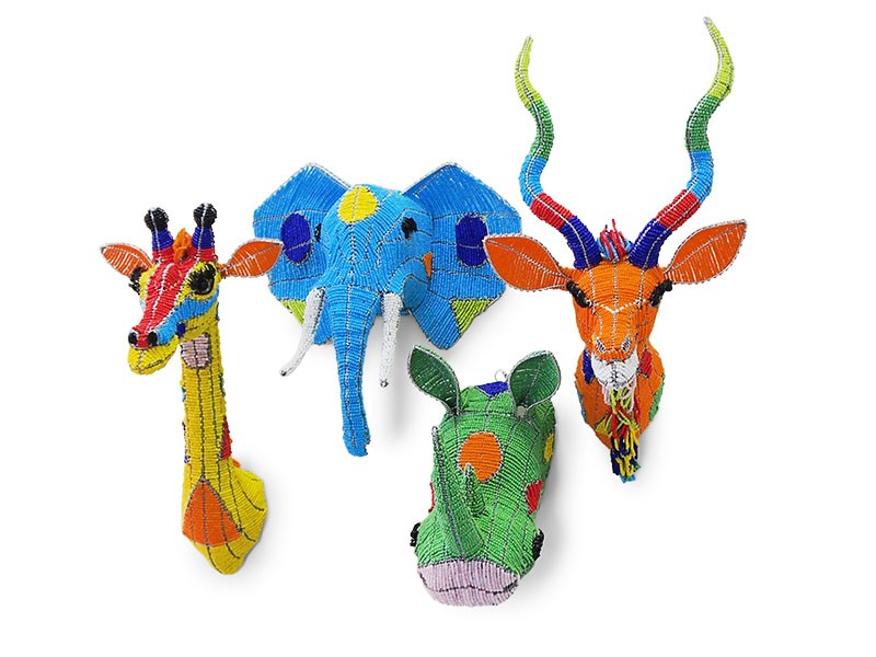 Colourful Beaded Mini Animal Set